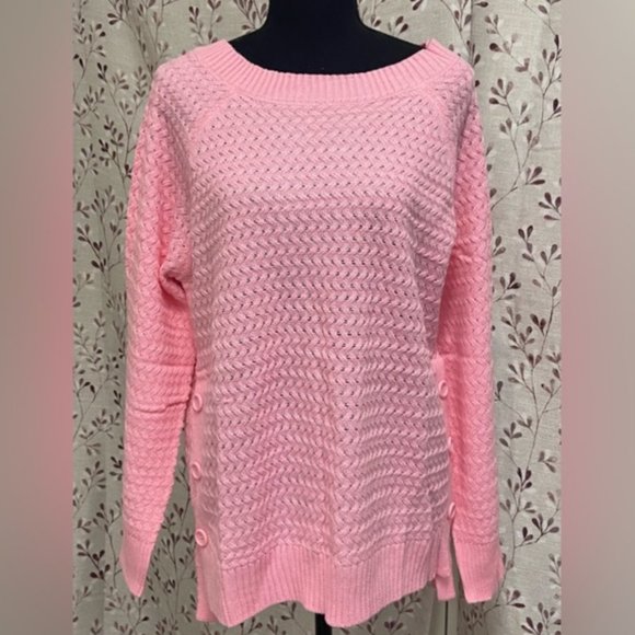 New York & Company - Asymmetric Side-Button Tunic Sweater (NWT) - Picture 2 of 6